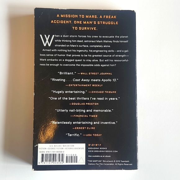 3/$20 The Martian book - Picture 2 of 4